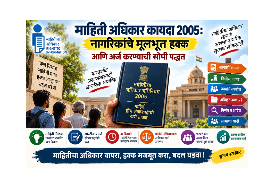 माहिती अधिकार कायदा २००५: नागरिकांचे मूलभूत हक्क आणि अर्ज करण्याची सोपी पद्धत